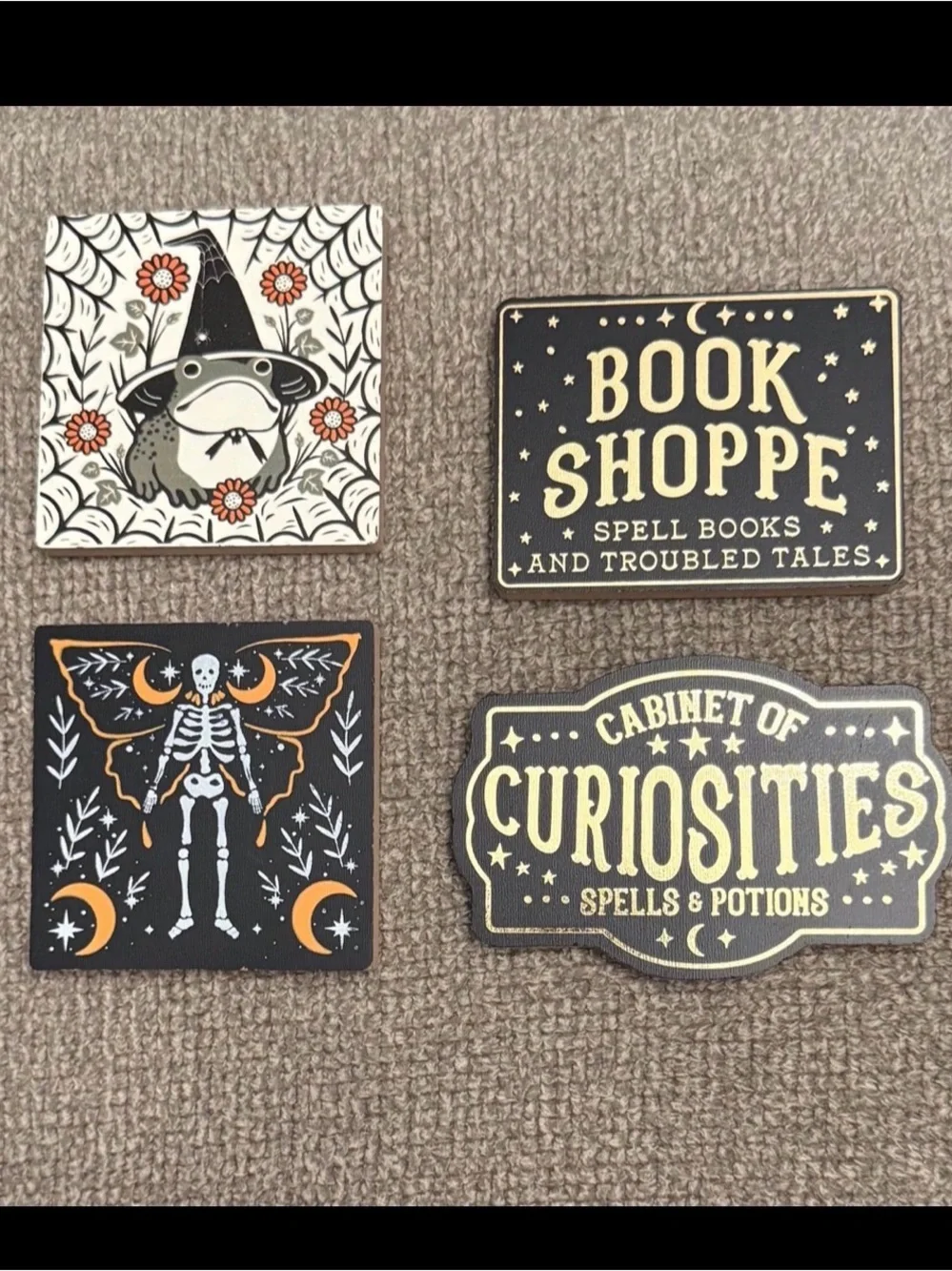 Target Bullseye Halloween 26 Full Magnet Set, Curiosities, Book, Skeleton, Frog